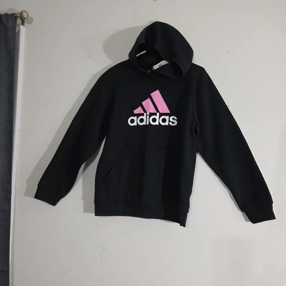 Adidas Black Hoodie with Pink Logo - Picture 8 of 8